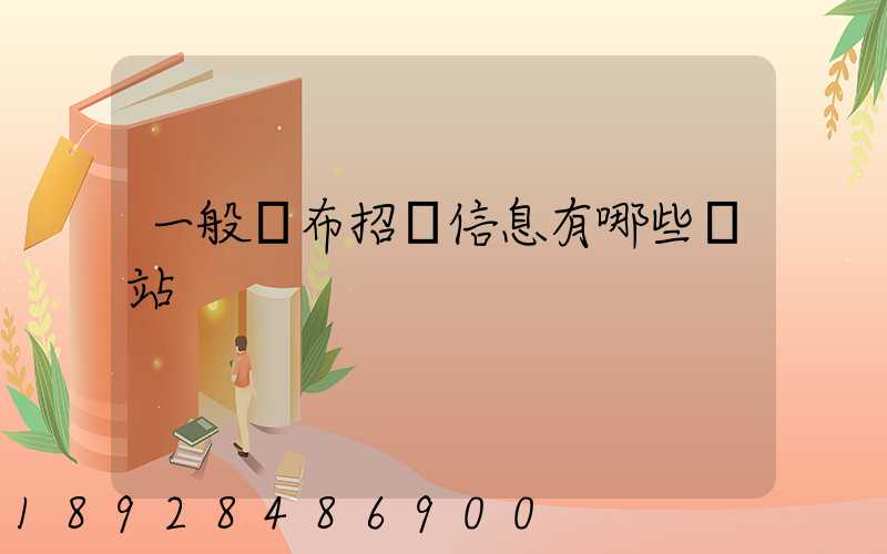一般發布招標信息有哪些網站