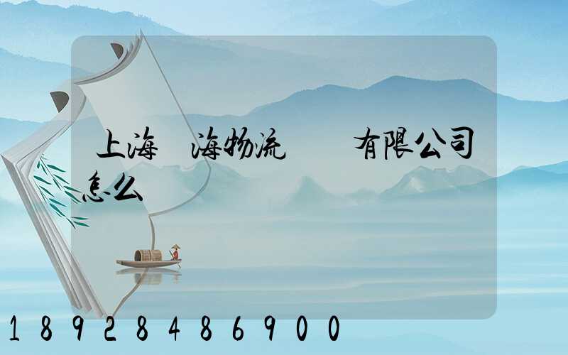上海亞海物流運輸有限公司怎么樣