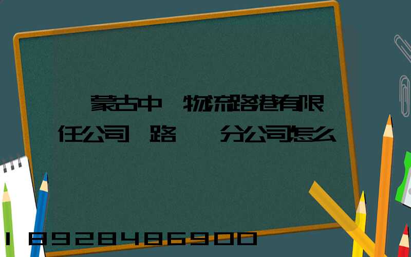 內蒙古中電物流路港有限責任公司鐵路運輸分公司怎么樣