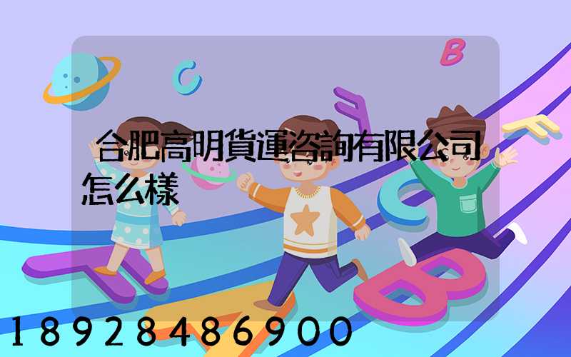 合肥高明貨運咨詢有限公司怎么樣