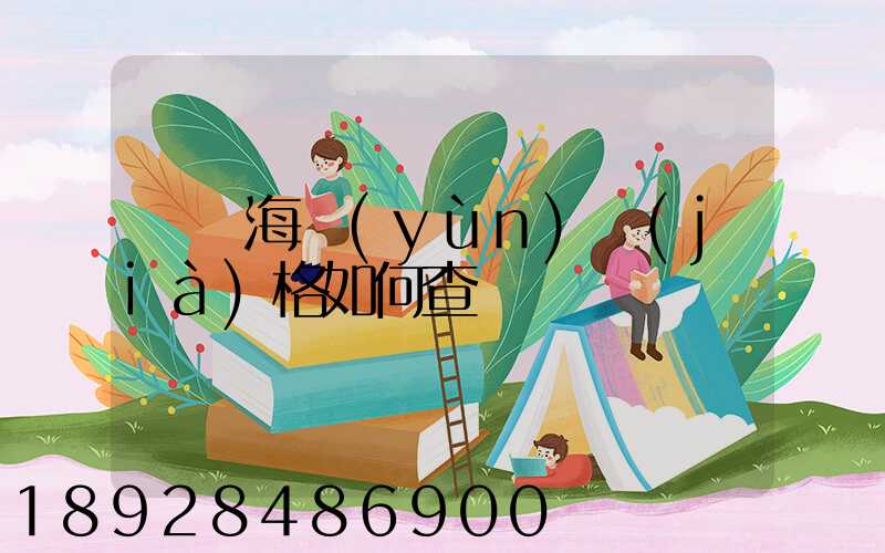 國際海運(yùn)價(jià)格如何查詢