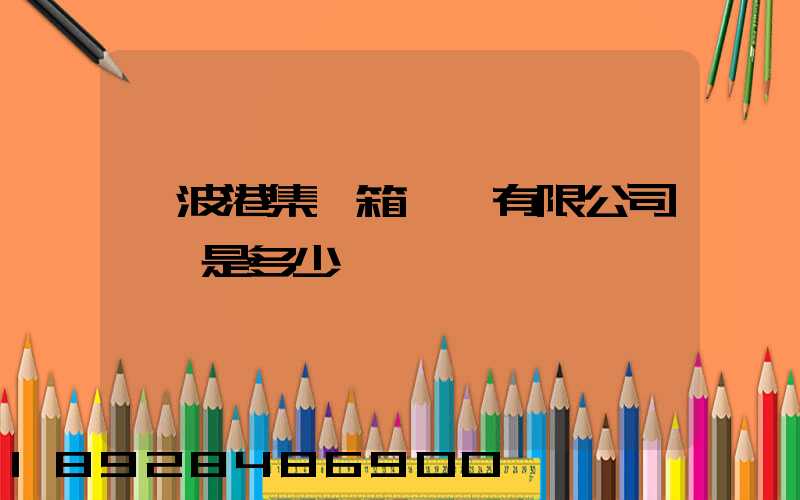 寧波港集裝箱運輸有限公司電話是多少