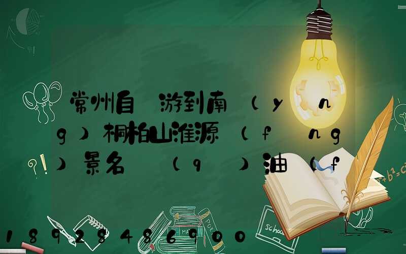 常州自駕游到南陽(yáng)桐柏山淮源風(fēng)景名勝區(qū)油費(fèi)多少