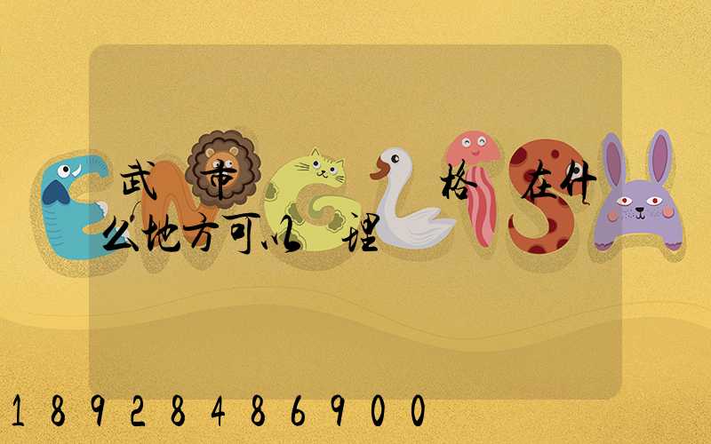 武漢市貨運從業資格證在什么地方可以辦理