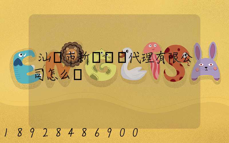 汕頭市新暉貨運代理有限公司怎么樣