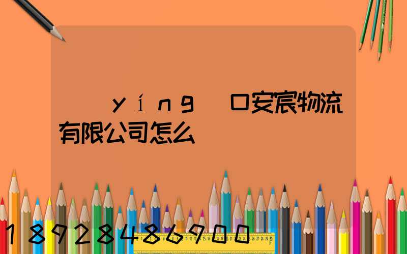 營(yíng)口安宸物流有限公司怎么樣