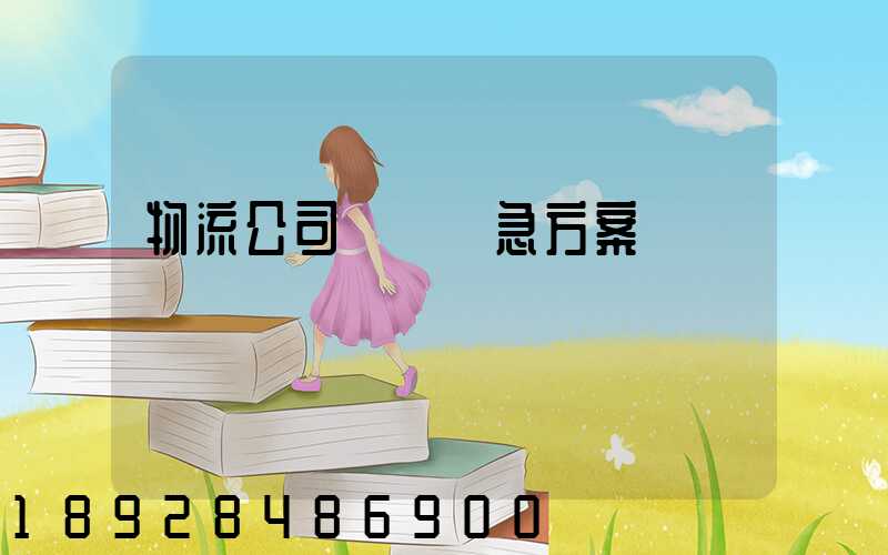 物流公司運輸應急方案