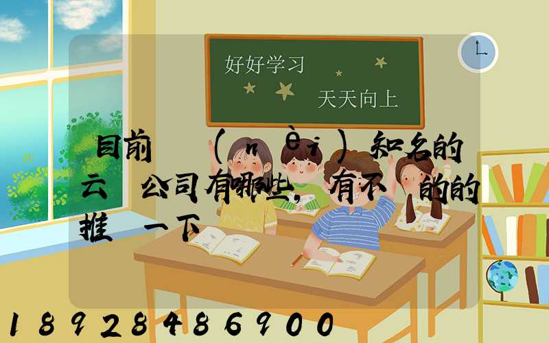 目前國內(nèi)知名的云倉公司有哪些,有不錯的的推薦一下