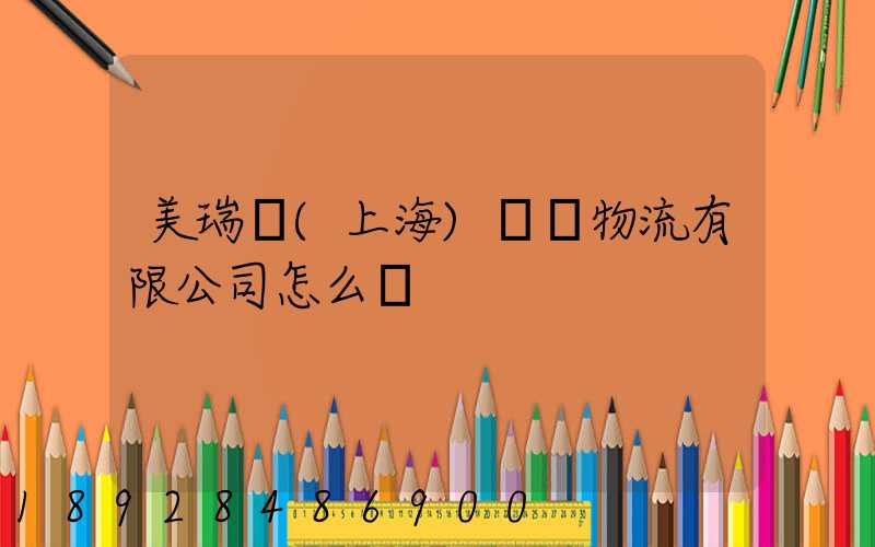 美瑞邇(上海)國際物流有限公司怎么樣