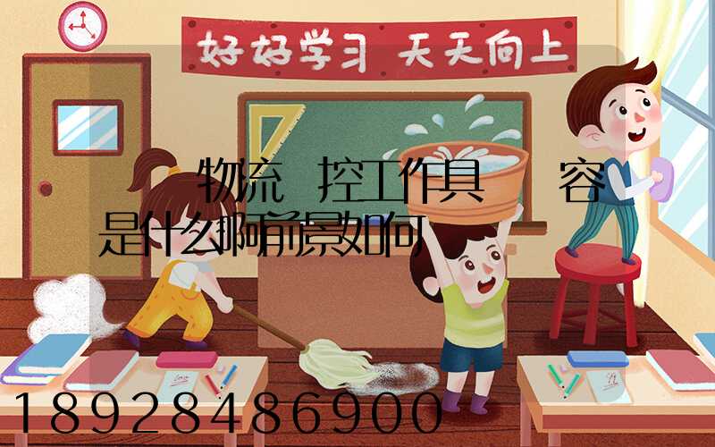 請問物流監控工作具體內容是什么啊前景如何